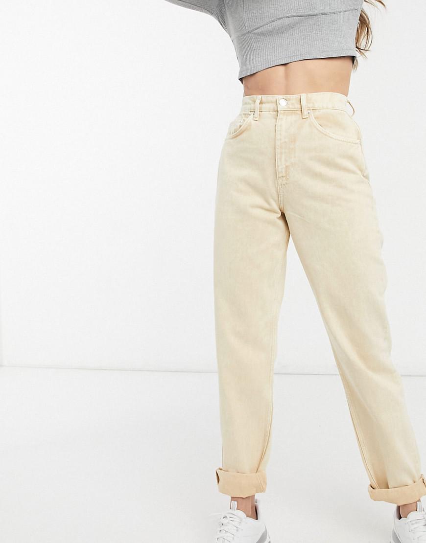 BEŻOWE SPODNIE JEANS 