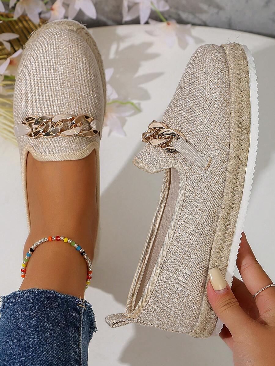 BEŻOWE ESPADRYLE ZDOBIENIE