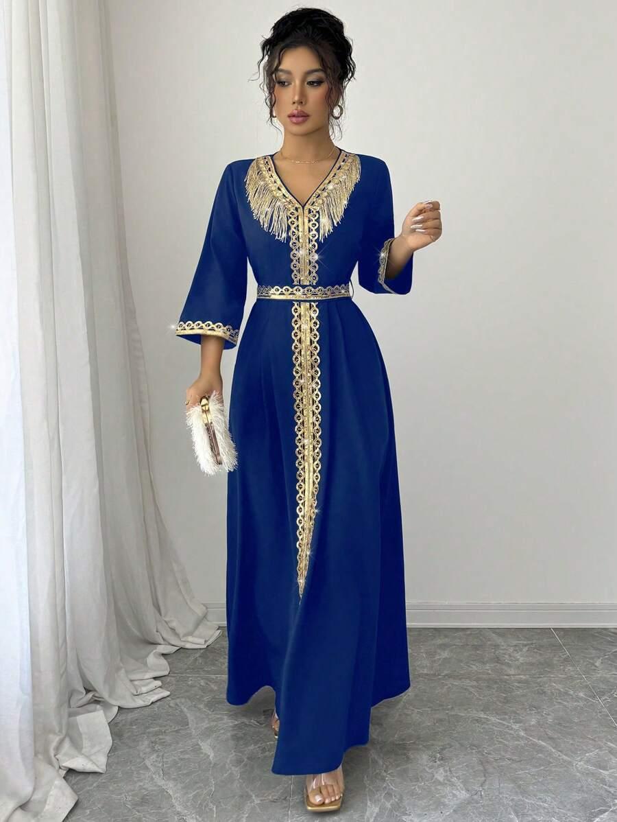 niebieska maxi sukienka