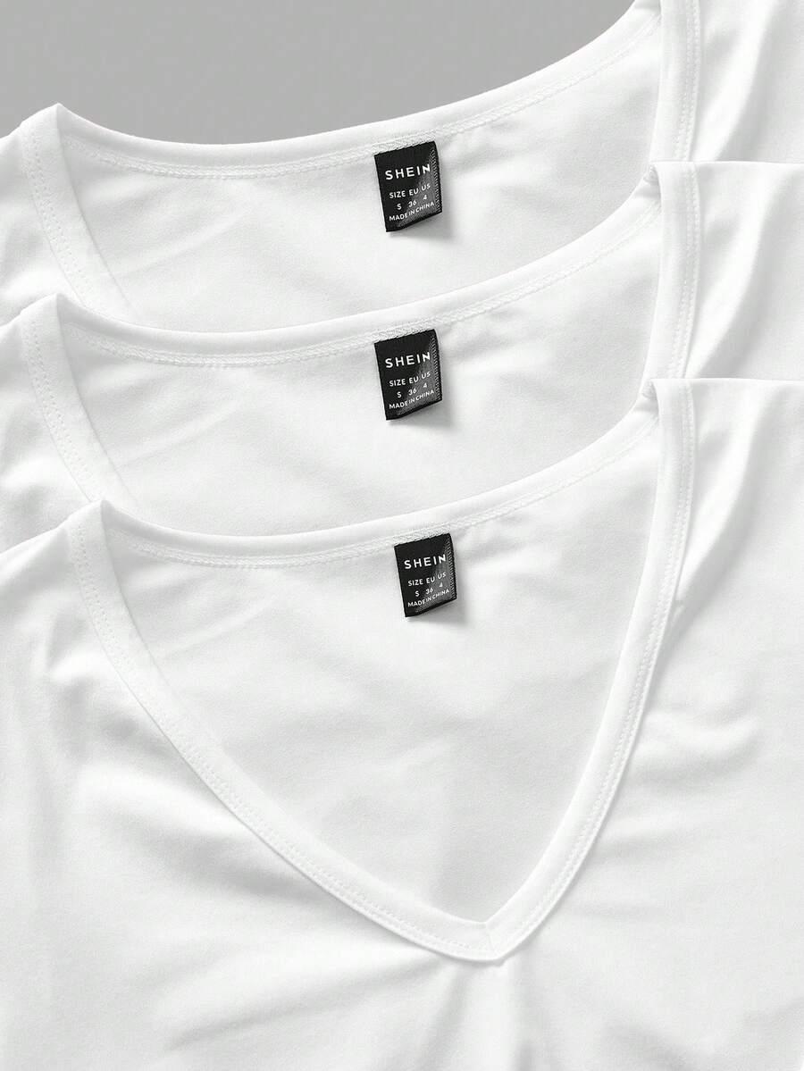 biała bluzka 3-pack