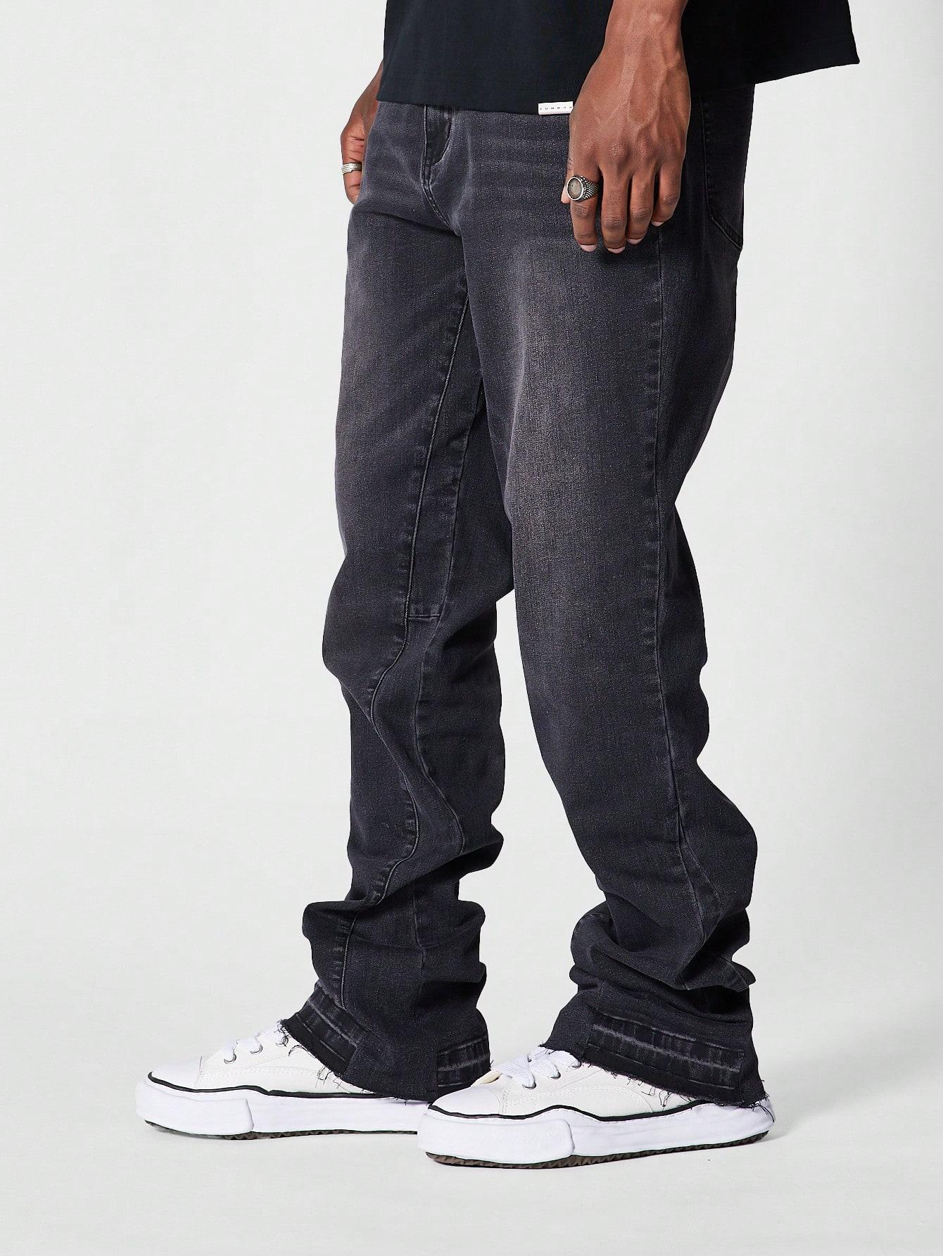 SZARE SPODNIE JEANS