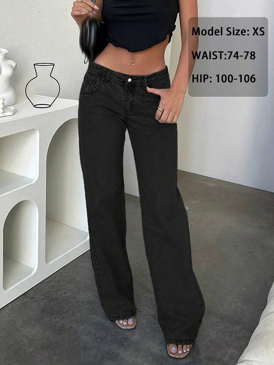 czarne spodnie jeansy