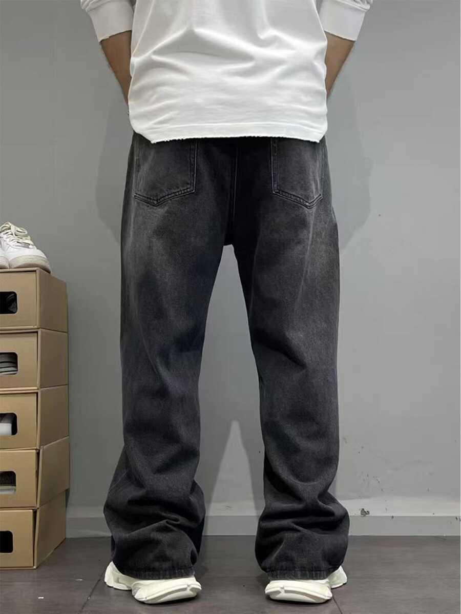 CZARNE SPODNIE JEANS 