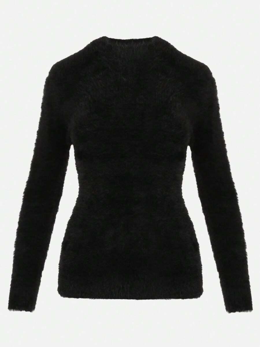 czarny sweter stójka 