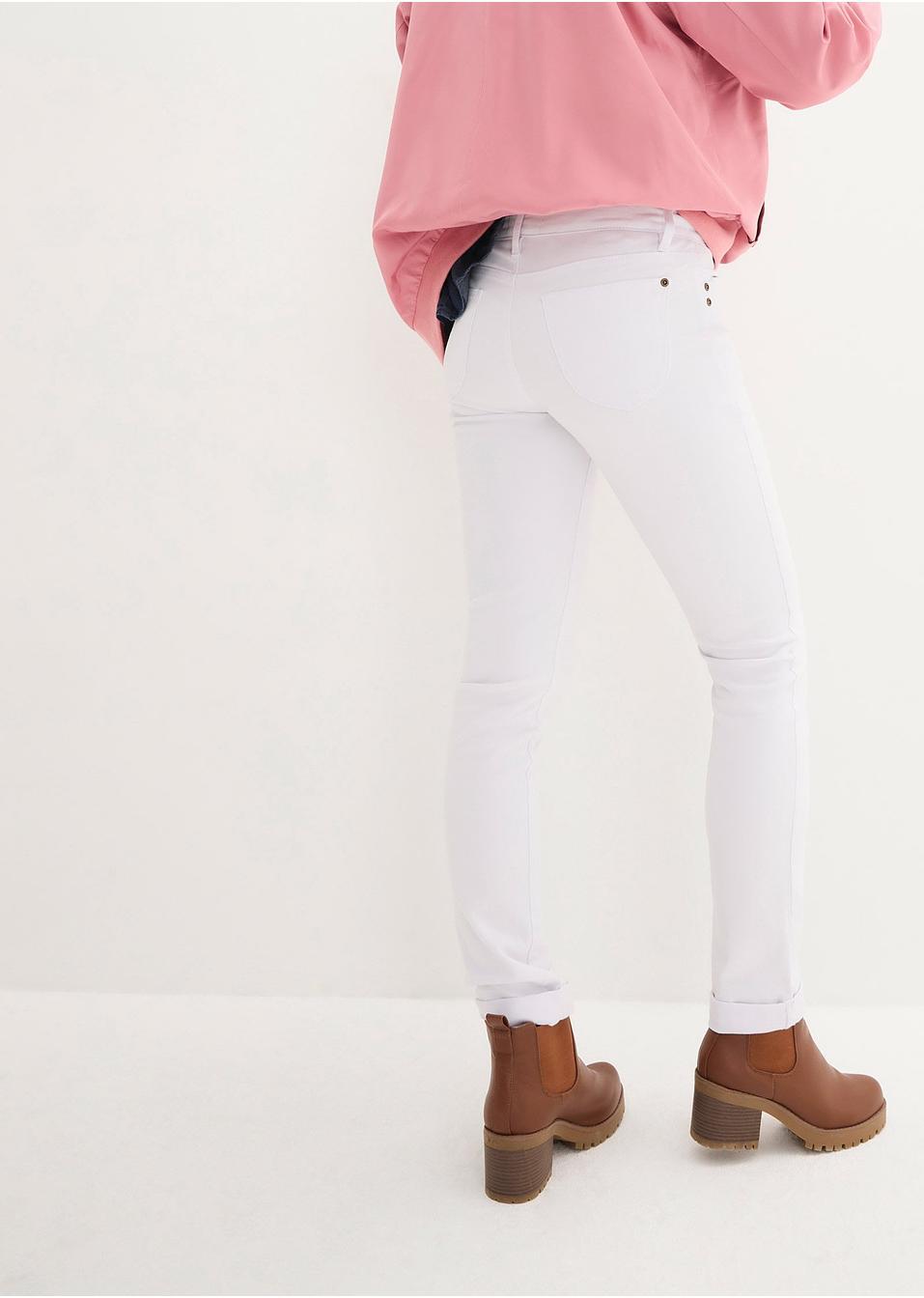 BIAŁE SPODNIE JEANS