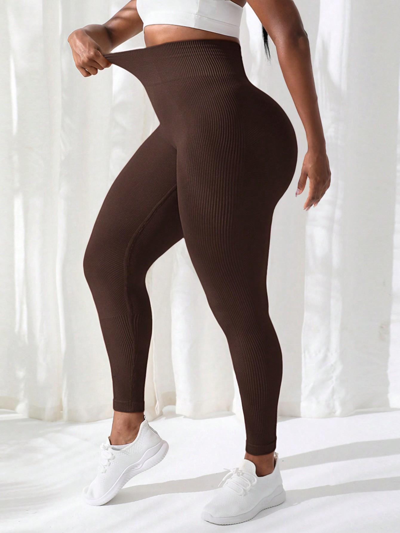 BRĄZOWE SPORTOWE LEGGINSY