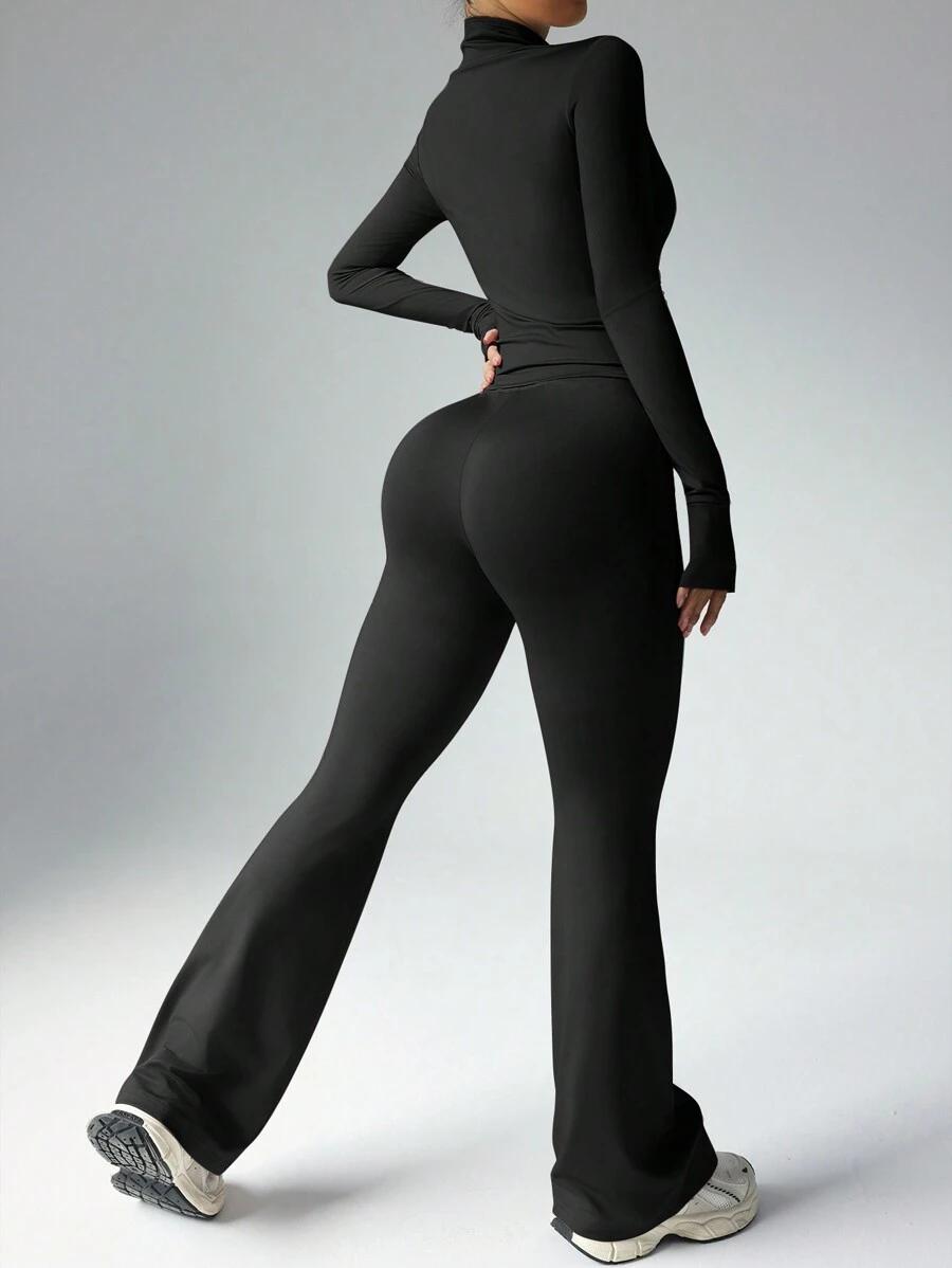 CZARNE LEGGINSY DZWONY