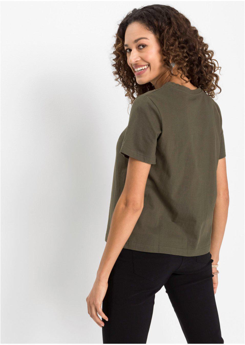 ZIELONY T-SHIRT PRINT 