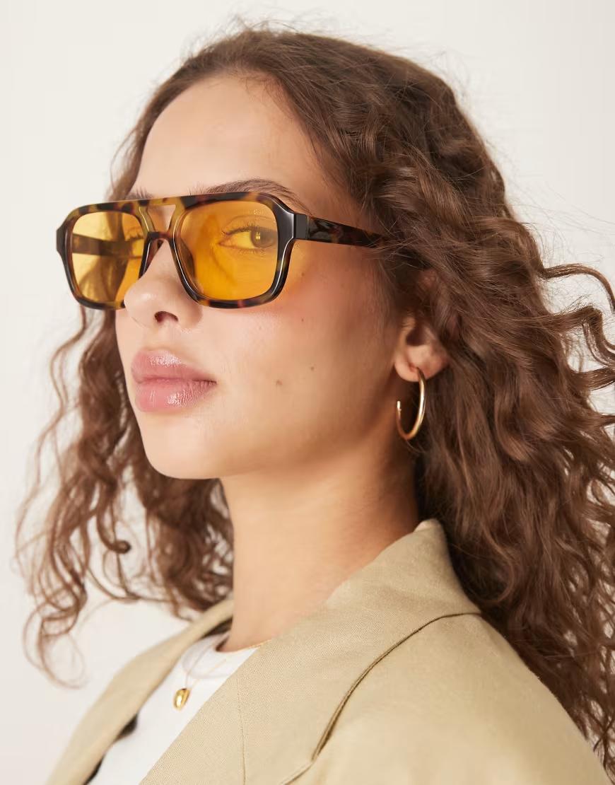 brązowe OKULARY PRZECIWSŁONECZNE animal print