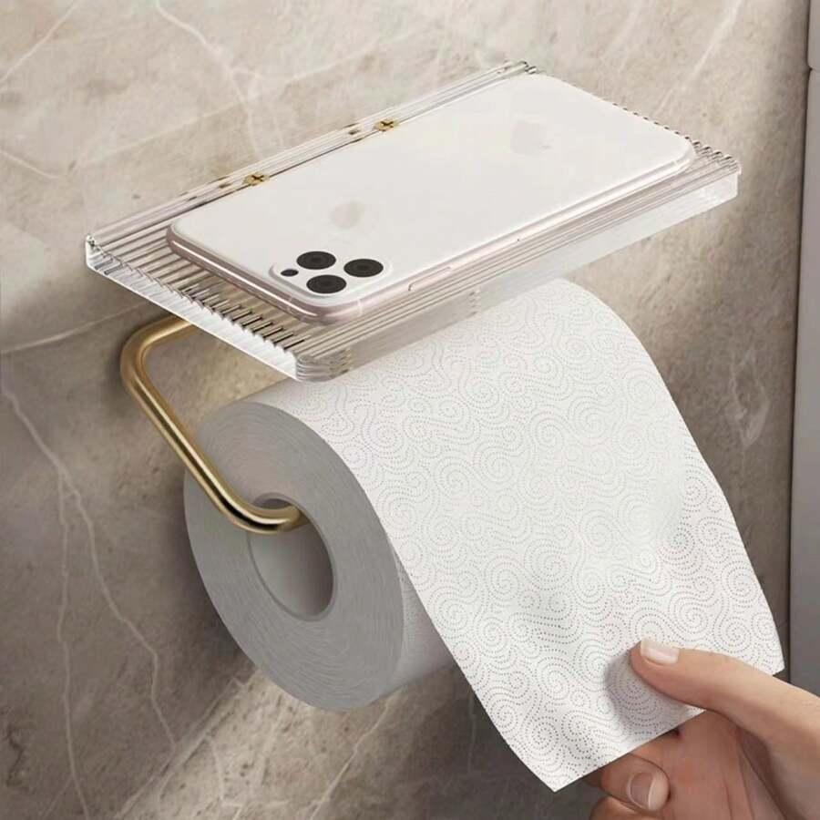 Uchwyt na papier toaletowy z półką