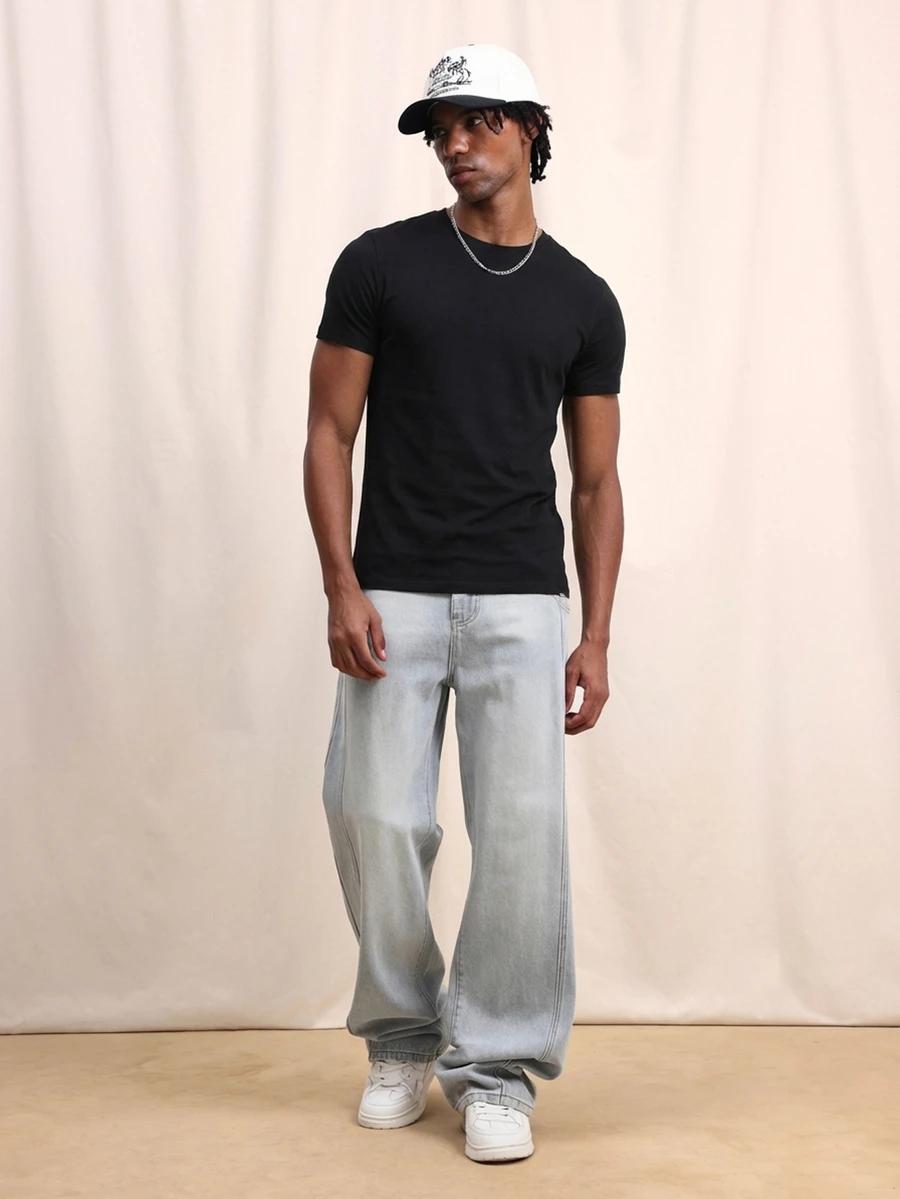 CZARNY T-SHIRT BASIC 