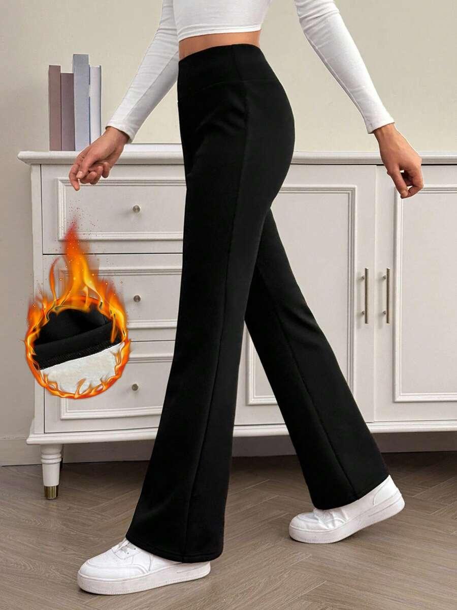 czarne legginsy dzwony