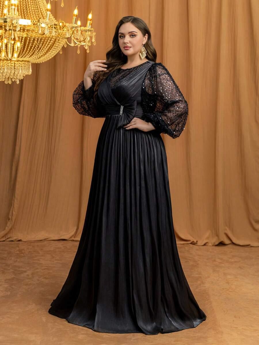 CZARNA MAXI SUKIENKA