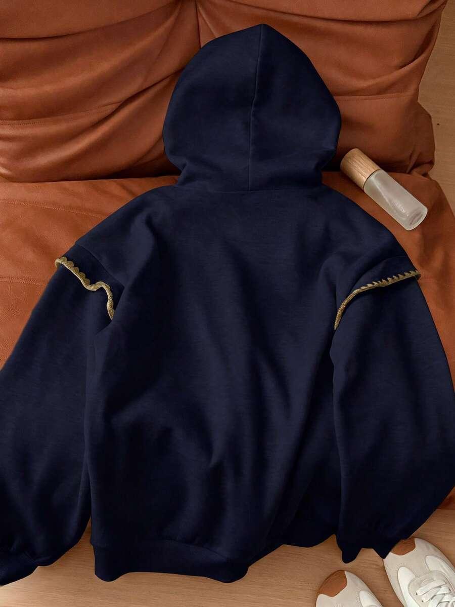 BLUZA Z KAPTUREM NADRUK