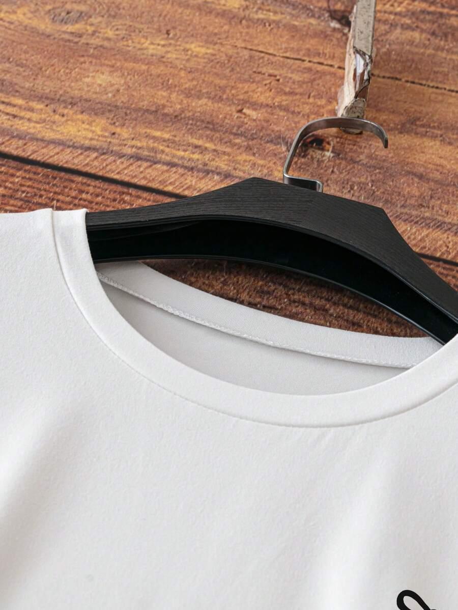 BIAŁY T-SHIRT OKRĄGŁY DEKOLT