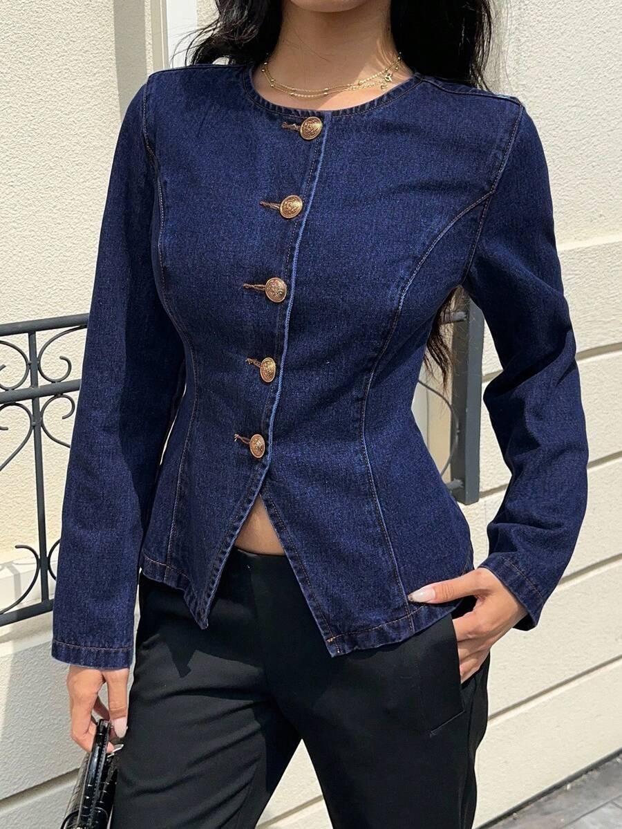 niebieska kurtka jeans 