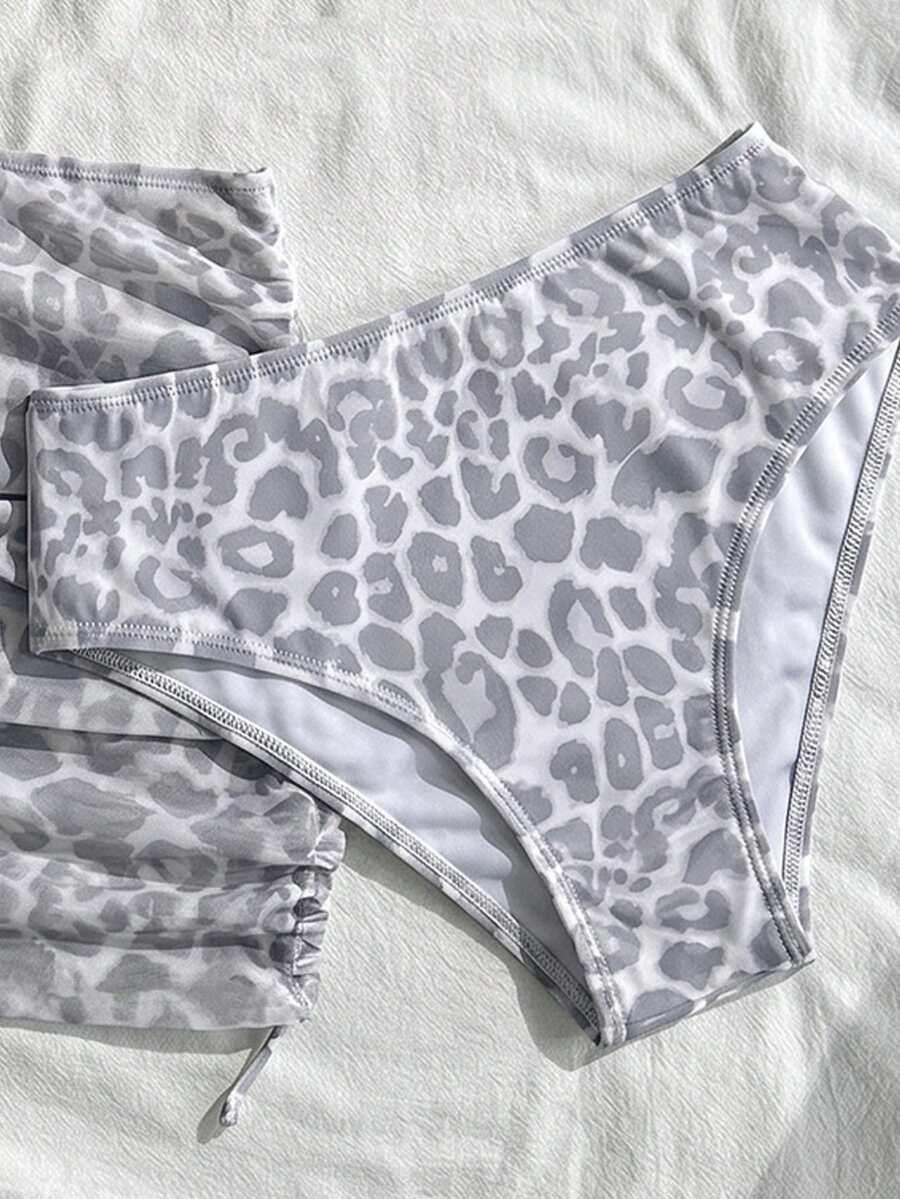 TRZYCZĘŚCIOWY STRÓJ KĄPIELOWY ANIMAL PRINT