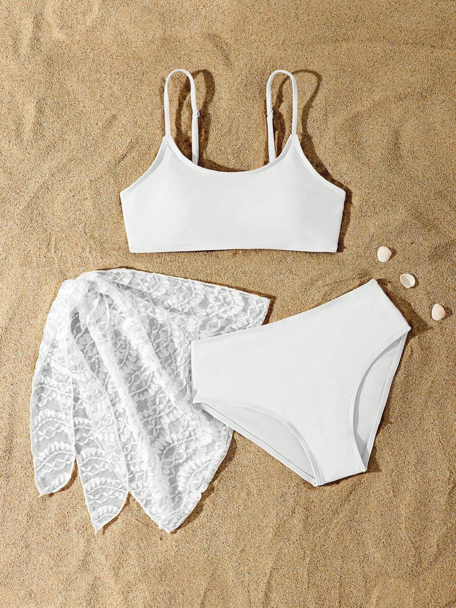 DWUCZĘŚCIOWE BIKINI DAMSKIE Z WIĄZANĄ SPÓDNICZKĄ 