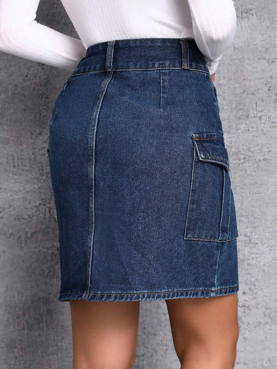 granatowa SPÓDNICA JEANS