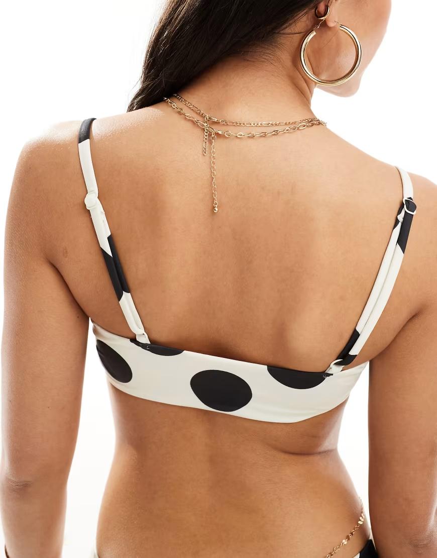 GÓRA OD BIKINI WZÓR GROSZKI