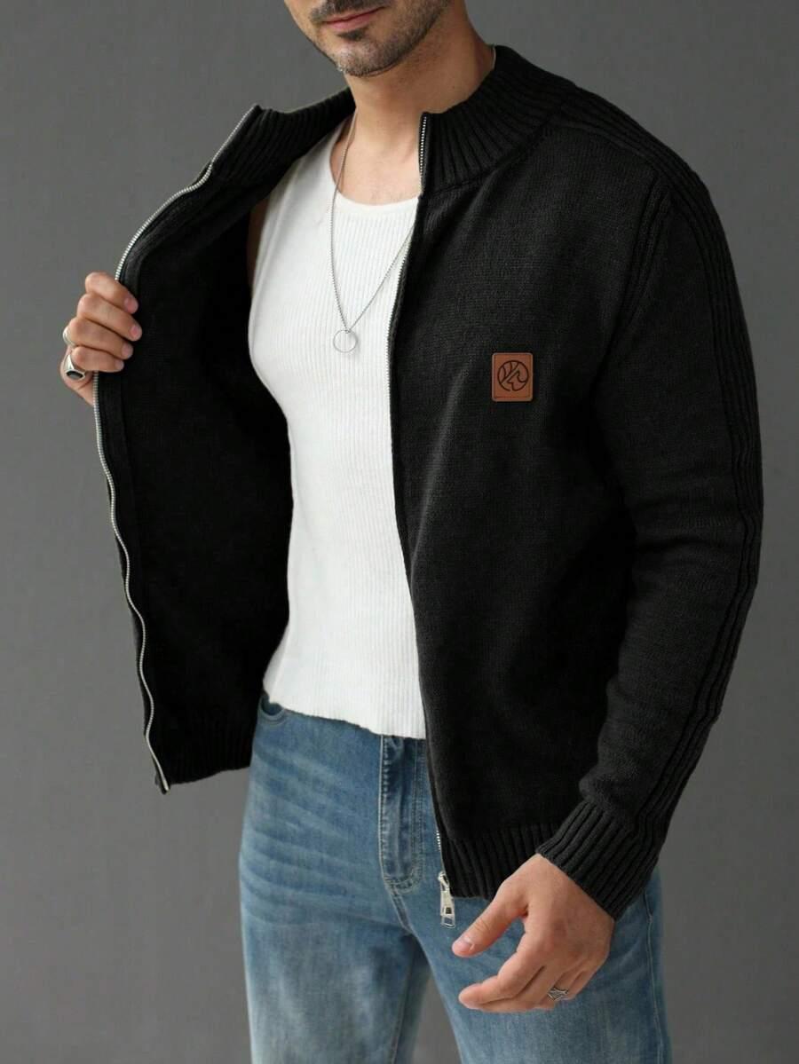 czarny sweter zamek