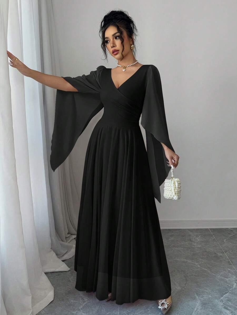 CZARNA MAXI SUKIENKA 