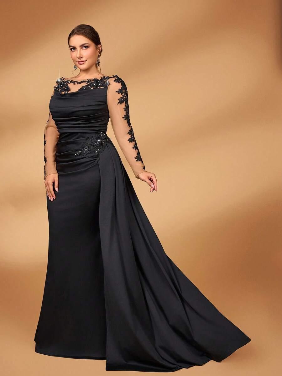 CZARNA MAXI SUKIENKA