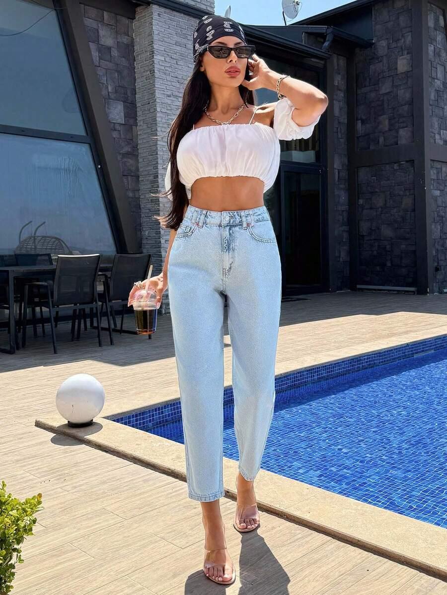 NIEBIESKIE SPODNIE JEANS