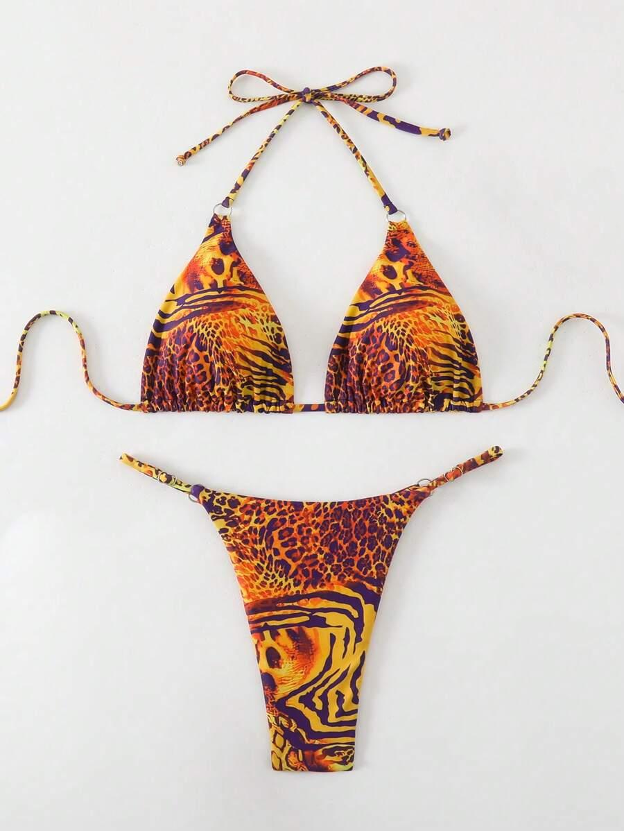 DWUCZĘŚCIOWY KOMPLET BIKINI ZWIERZĘCY WZÓR