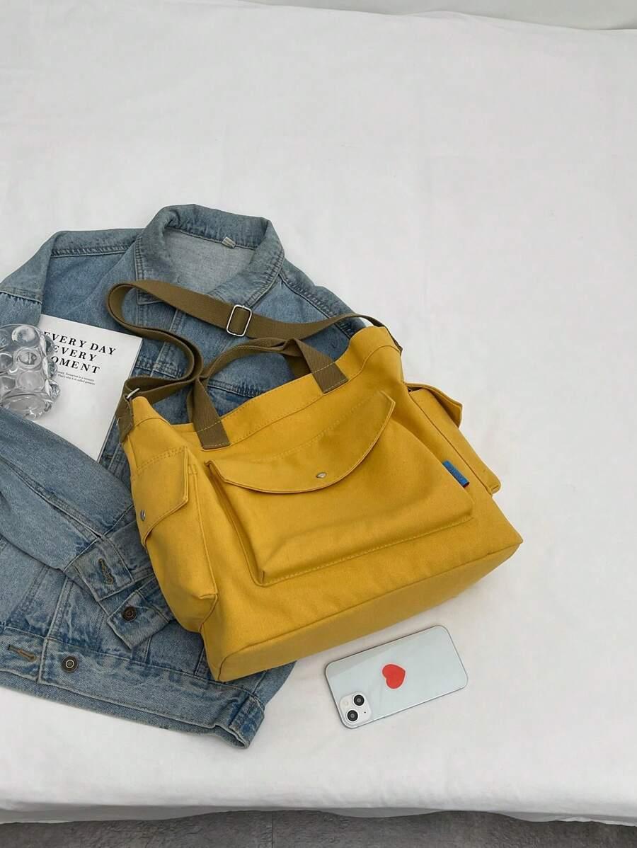 żółta torba typu shopper