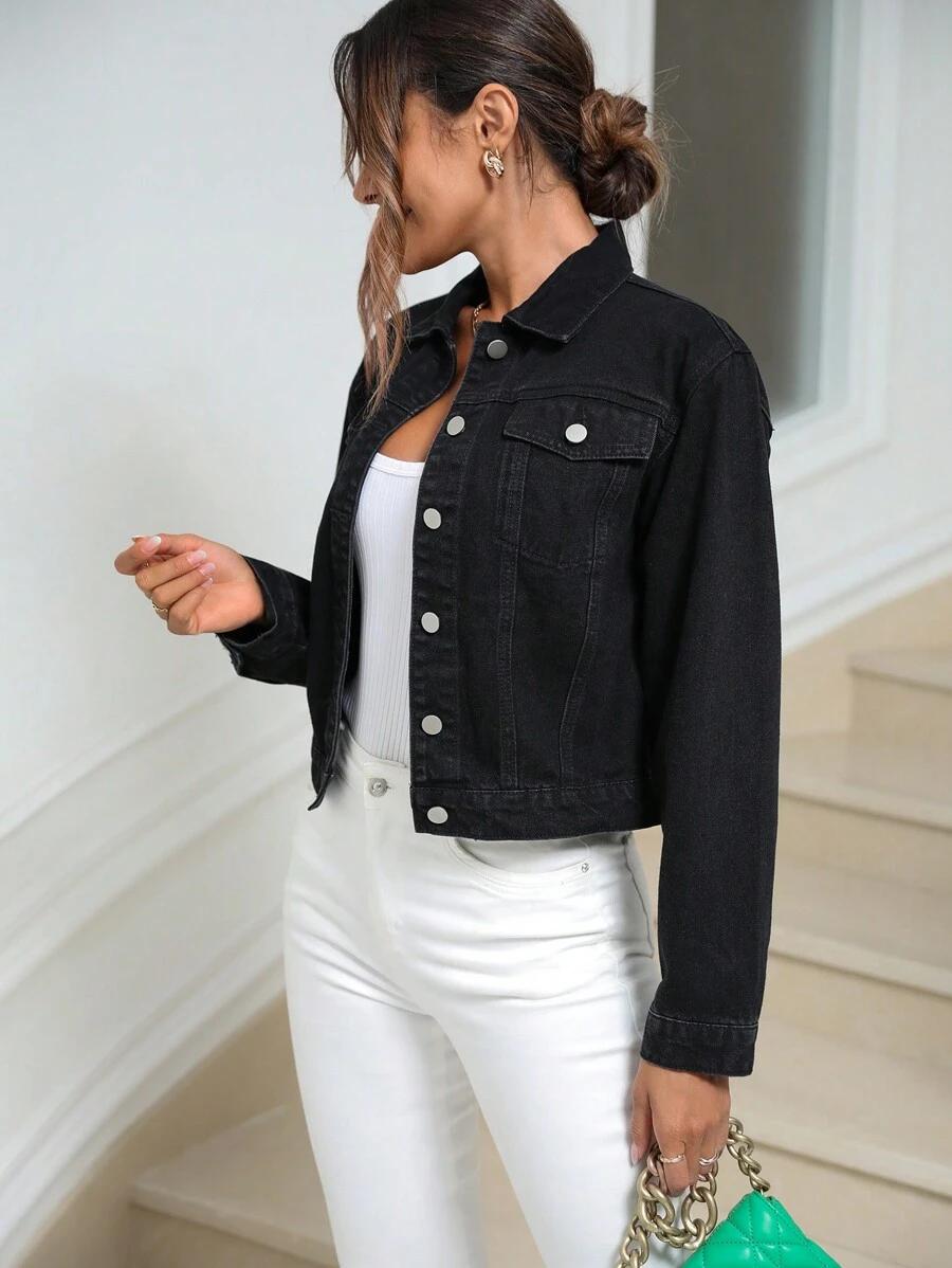 CZARNA KURTKA JEANS