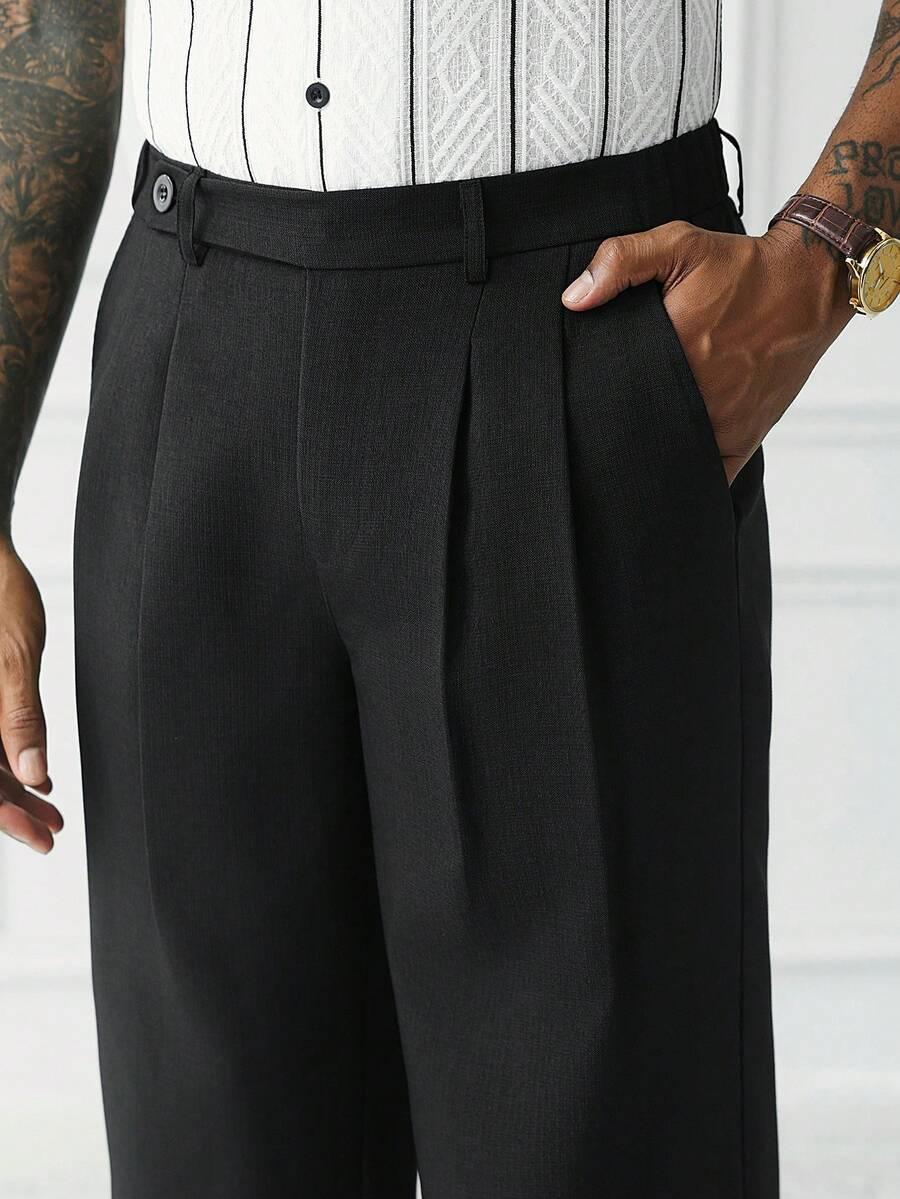 CZARNE ELEGANCKIE SPODNIE