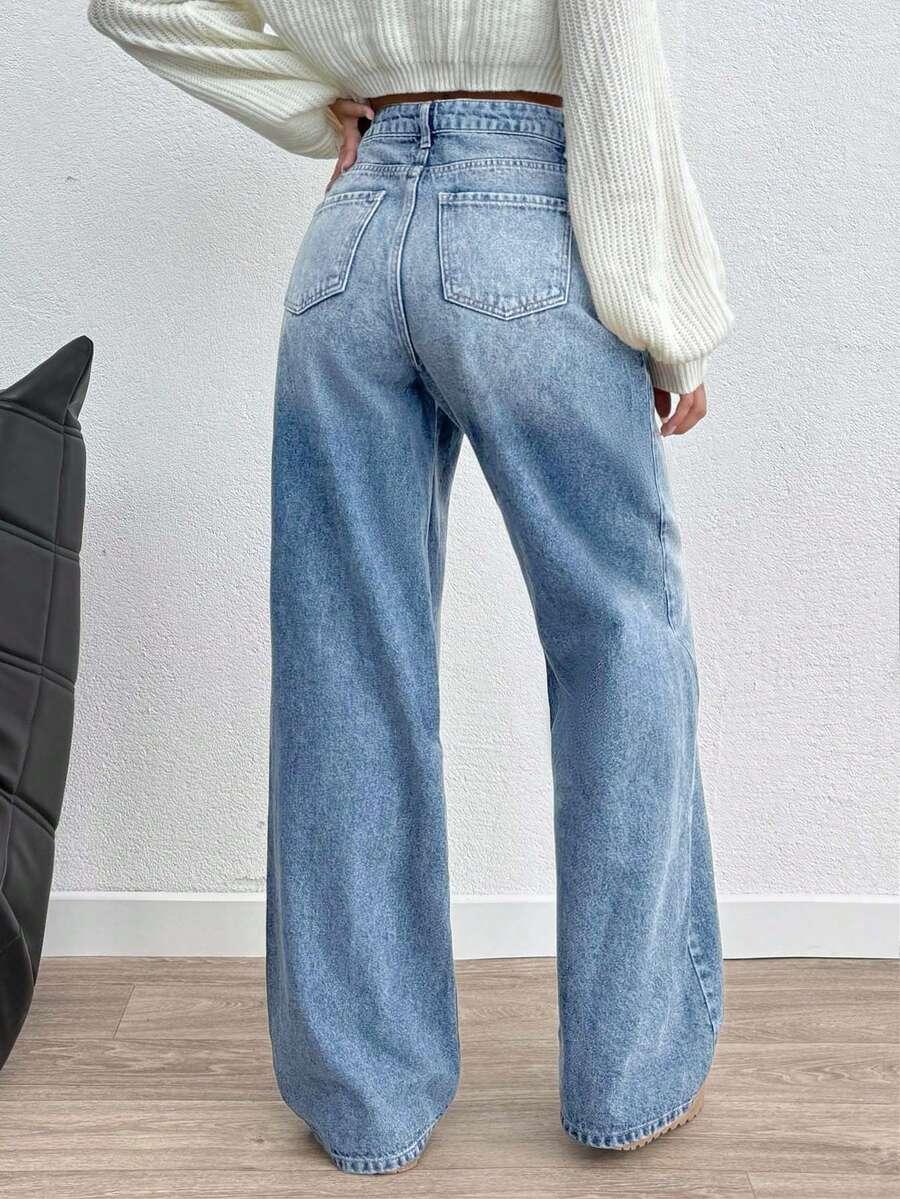SPODNIE JEANS WYSOKI STAN