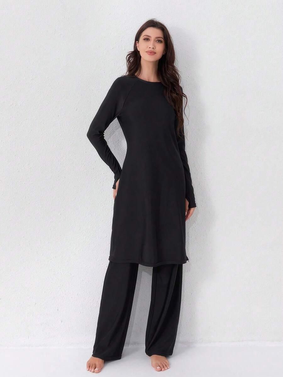 dwuczęściowy strój kąpielowy burkini