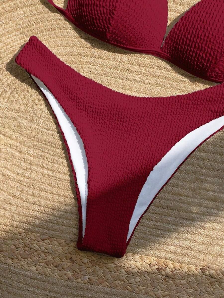 Bordowa góra od bikini
