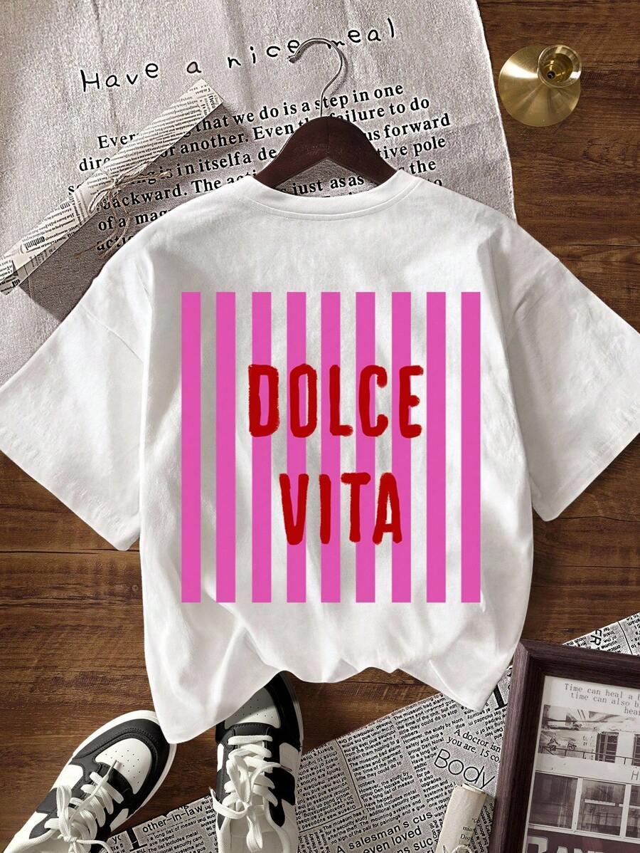 BIAŁY T-SHIRT NADRUK 