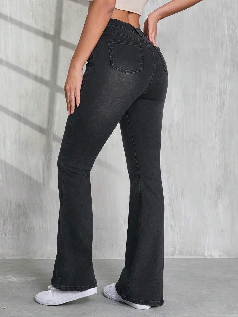 CZARNE SPODNIE JEANS
