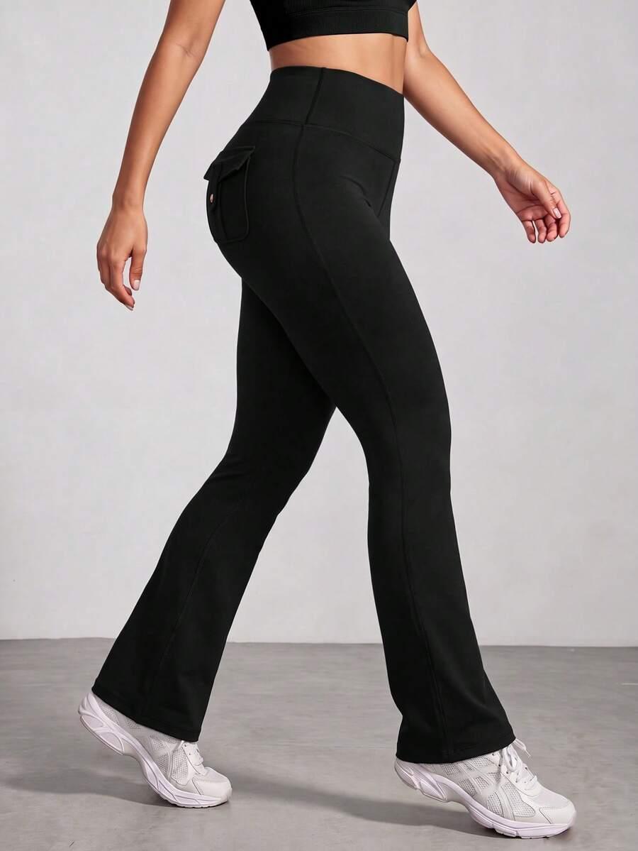 czarne legginsy kieszenie