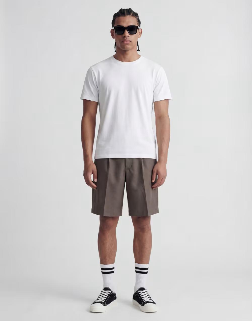 BIAŁY T-SHIRT OKRĄGŁY DEKOLT
