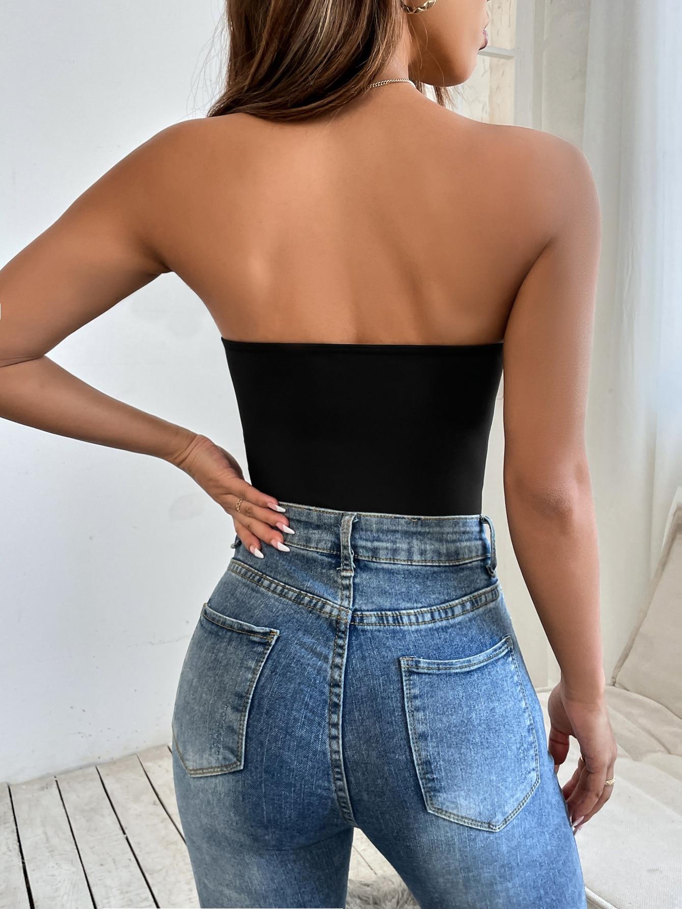 CZARNE BODY GORSET 