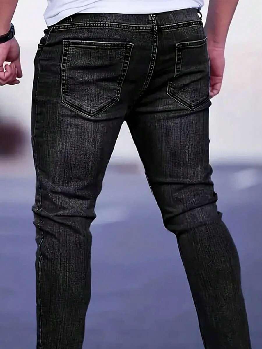 CZARNE SPODNIE JEANS