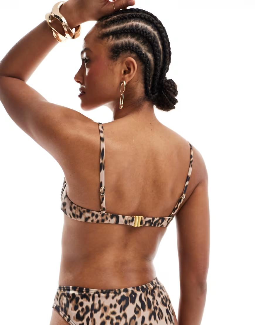 góra od bikini animal print