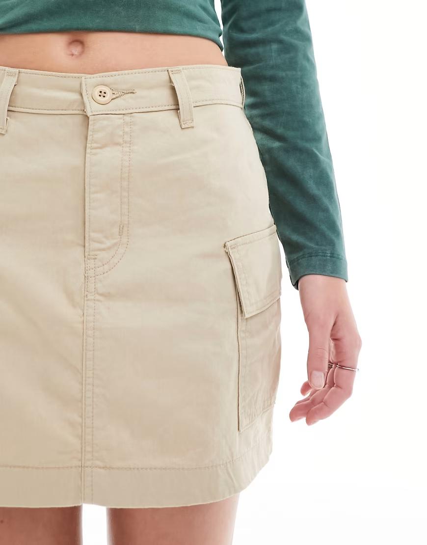 BEŻOWA MINI SPÓDNICA JEANS 