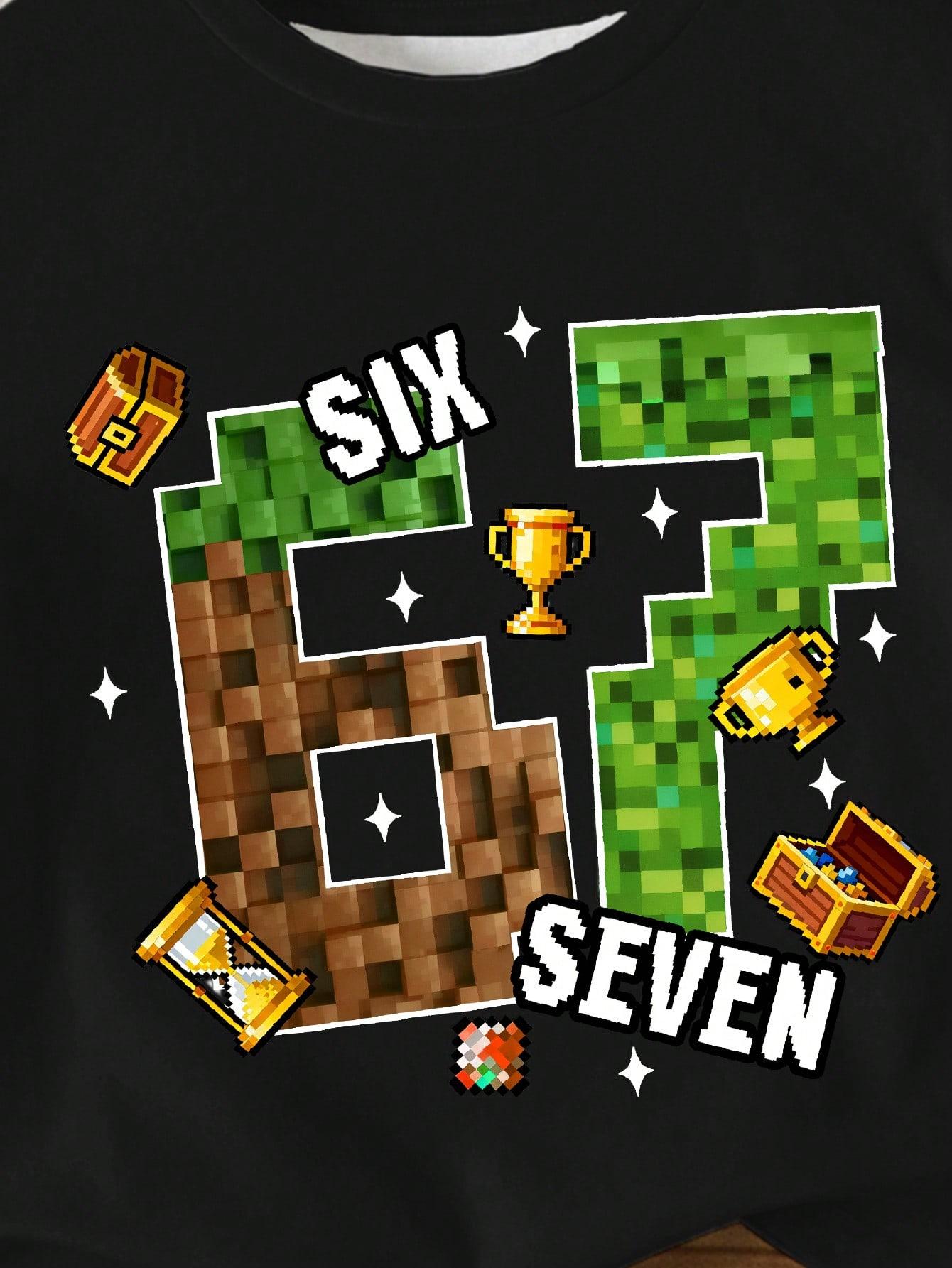 czarny t-shirt print
