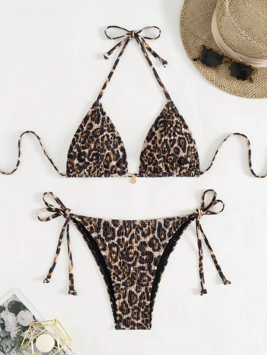 góra od bikini animal print 