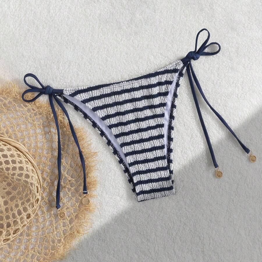 dół od bikini wzór paski