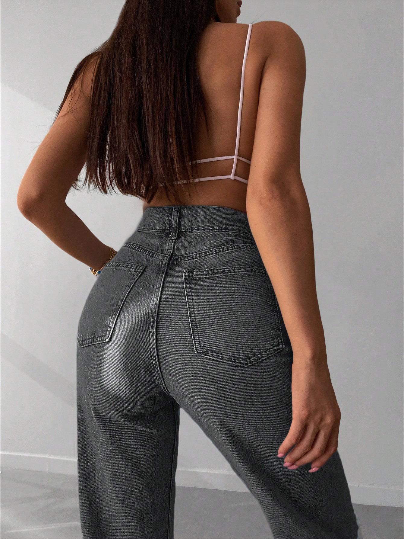 PROSTE SPODNIE JEANS WYSOKI STAN