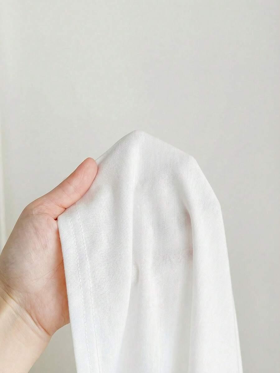 BIAŁY T-SHIRT OKRĄGŁY DEKOLT NADRUK