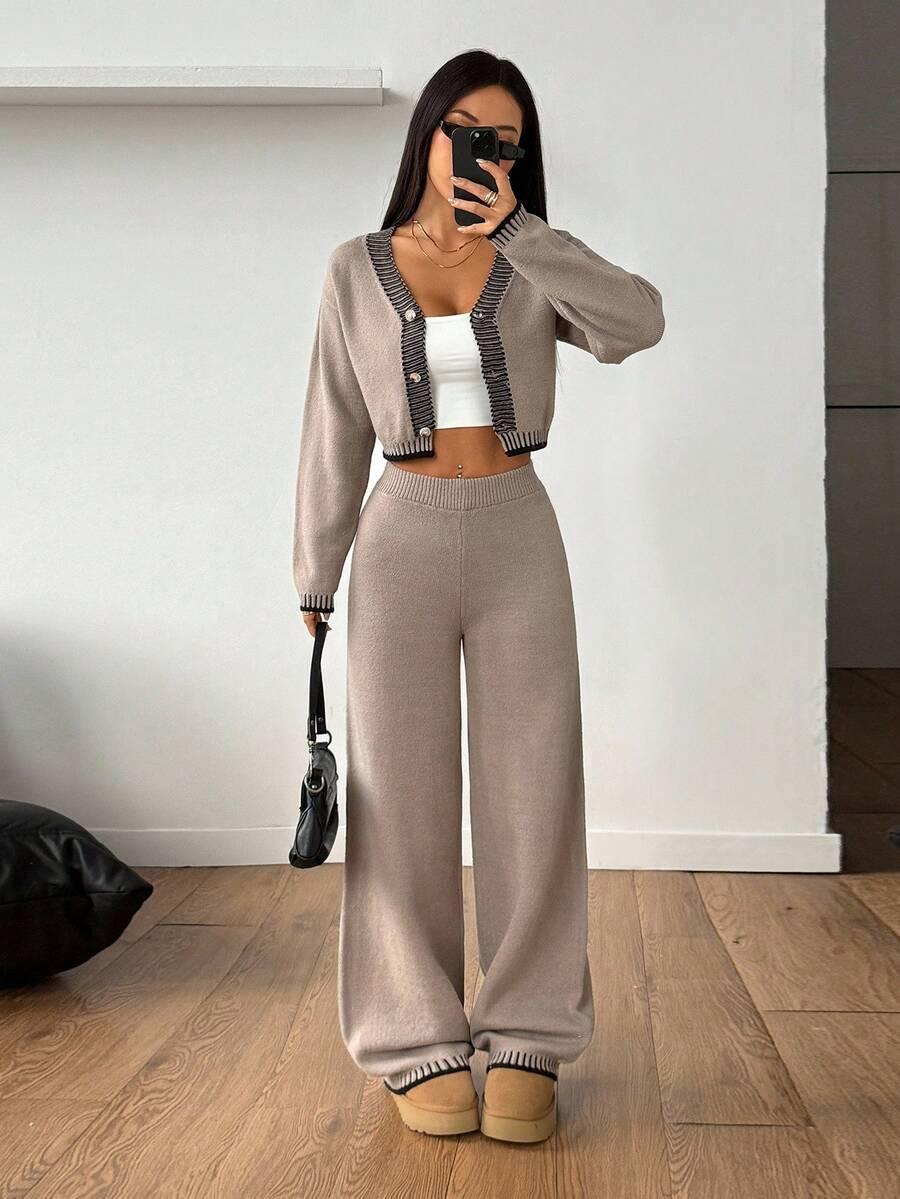 SWETER SPODNIE KOMPLET