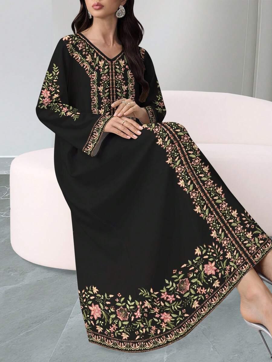 MAXI SUKIENKA V-NECK
